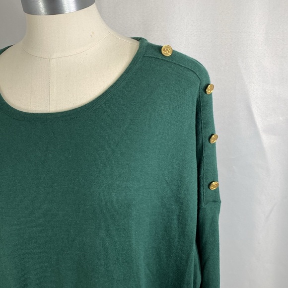 Michael Kors sweater w gold accent buttons. Business casual weekend datenight 3X - Picture 2 of 7